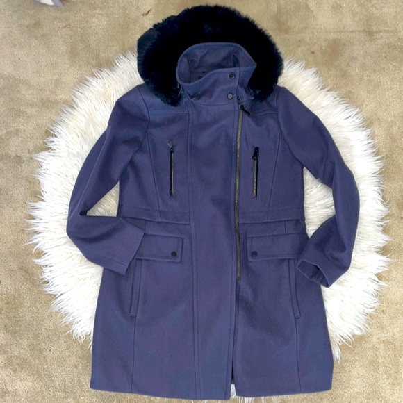 Marc New York Andrew Marc denim wool coat women’s 10 - Picture 1 of 7